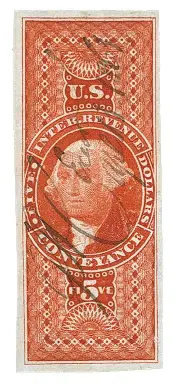 États-Unis vers 1870 timbre fiscal